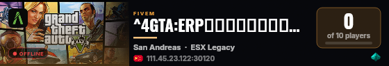 ^4GTA:ERP紧急职业角色扮演社区 2021-2025 live status badge