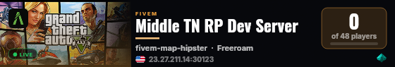 Middle TN RP Dev Server live status badge