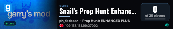 Snail's Prop Hunt Enhanced Server live status badge