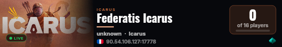 Federatis Icarus live status badge
