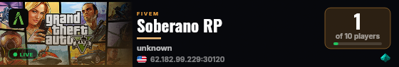 Soberano RP live status badge