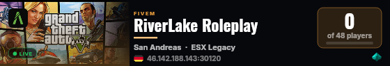 RiverLake Roleplay live status badge