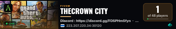 THECROWN CITY live status badge