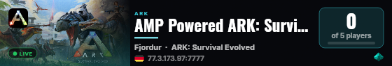 AMP Powered ARK: Survival Evolved Server SESS - (v361.7) live status badge