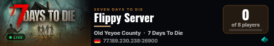 Flippy Server live status badge