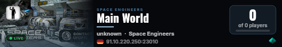 Main World live status badge