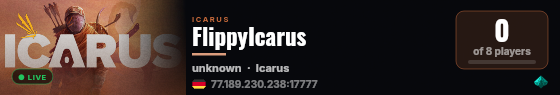 FlippyIcarus live status badge