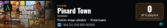 Pinard Town live status badge