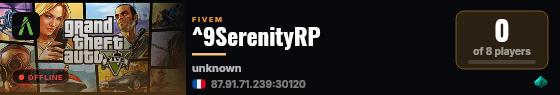 ^9SerenityRP live status badge