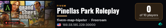 Pinellas Park Roleplay live status badge