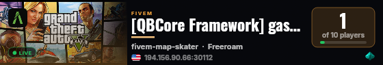 [QBCore Framework] gas station live status badge