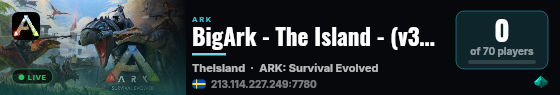 BigArk - The Island - (v358.24) live status badge