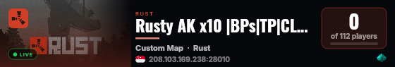 Rusty AK x10 |BPs|TP|CLANS|SHOP|KIT|SKIN| 10x 1000x x100 x1000 live status badge