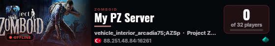 My PZ Server live status badge
