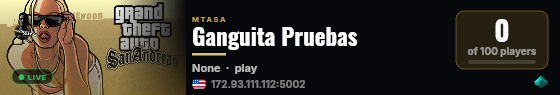 Ganguita Pruebas live status badge