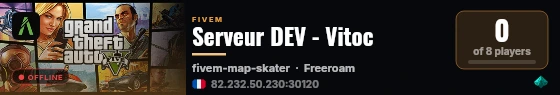 Serveur DEV - Vitoc live status badge