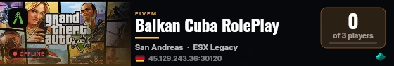 Balkan Cuba RolePlay live status badge