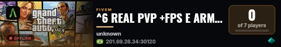 ^6 REAL PVP +FPS E ARMAS GRATIS live status badge