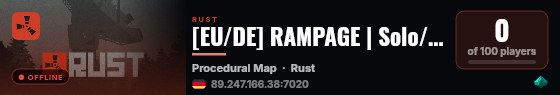 [EU/DE] RAMPAGE | Solo/Duo/Trio | 2x | Kits | Custom Map live status badge