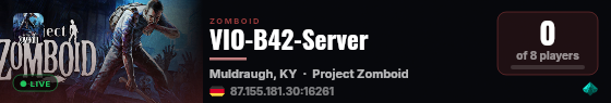 VIO-B42-Server live status badge