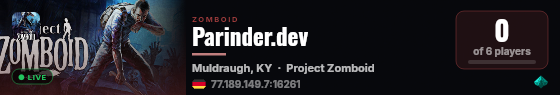 Parinder.dev live status badge