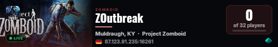 ZOutbreak live status badge