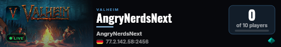 AngryNerdsNext live status badge