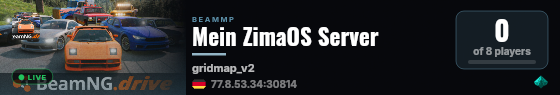 Mein ZimaOS Server live status badge