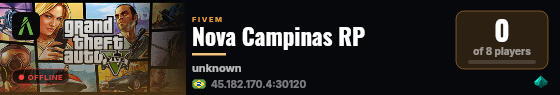 Nova Campinas RP live status badge