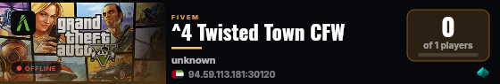 ^4 Twisted Town CFW live status badge