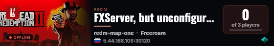 FXServer, but unconfigured live status badge