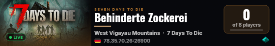 Behinderte Zockerei live status badge