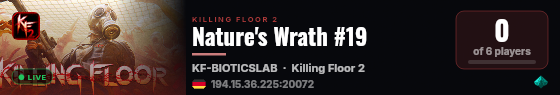 Nature's Wrath #19 live status badge