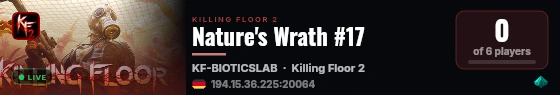 Nature's Wrath #17 live status badge