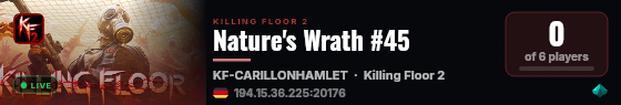 Nature's Wrath #45 live status badge