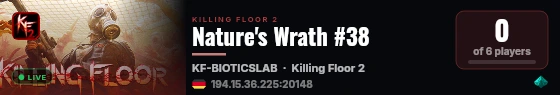 Nature's Wrath #38 live status badge