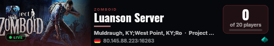 Luanson Server live status badge