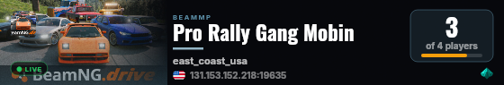 Pro Rally Gang Mobin live status badge