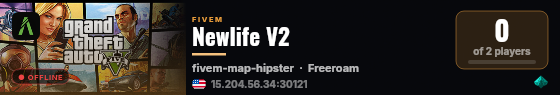 Newlife V2 live status badge