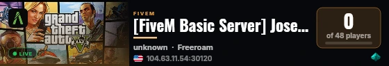 [FiveM Basic Server] Jose builds live status badge