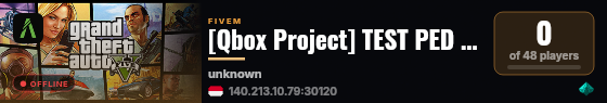 [Qbox Project] TEST PED BY PEY live status badge
