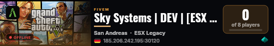 Sky Systems | DEV | [ESX Legacy] live status badge