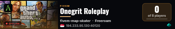 Onegrit Roleplay live status badge