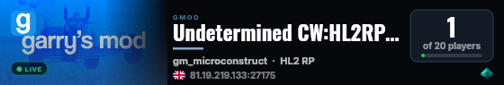Undetermined CW:HL2RP | Events & Dev live status badge