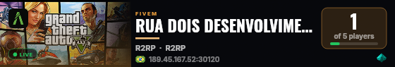 RUA DOIS DESENVOLVIMENTO live status badge