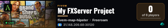 My FXServer Project live status badge