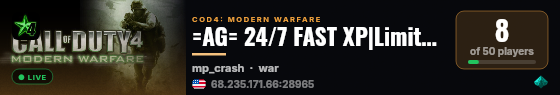 =AG= 24/7 FAST XP|Limited Perk live status badge