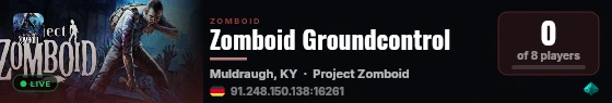 Zomboid Groundcontrol live status badge