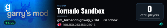 Tornado Sandbox live status badge
