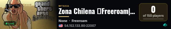 Zona Chilena 」Freeroam|Rol|Anime|Chile|Argentina|Español|Latino|PvP|Drift live status badge